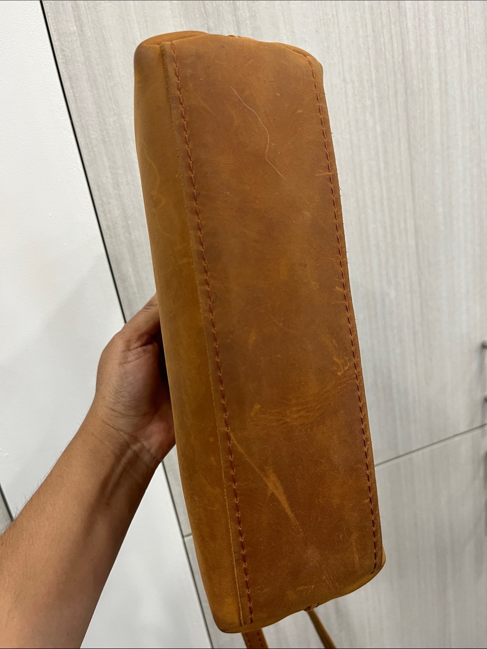 Portland Leather Poppy Women’s Leather Crossbody- Honey - Picture 14 of 15